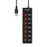 HUB USB 2.0 - 7 Portas - Preto - Bright HB003 - 1