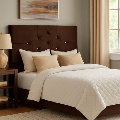 Cabeceira Cama Box Queen 160 Cm Camboriú:marrom