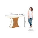 Ver imagem 5 de Conjunto: Mesa Sala Jantar Luiza C/ Tampo Reto Madeirado C/ Vidro 120x90cm e 4 Cadeiras Vita Nature/
