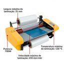 Ver imagem 4 de Laminadora e Plastificadora Bopp 350mm A3 A4 A5 A6 700W Termolaminadora Digital 220V Importway IW004