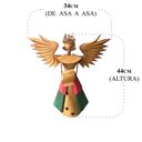 Ver imagem 2 de Anjo Para Enfeite Natalino Artesanal Rústico com Estrelas