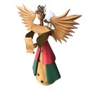 Ver imagem 5 de Anjo Para Enfeite Natalino Artesanal Rústico com Estrelas