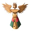 Ver imagem 1 de Anjo Para Enfeite Natalino Artesanal Rústico com Estrelas