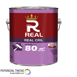 Latex Real Acril Branca3,6l Cinza Cromio - 1