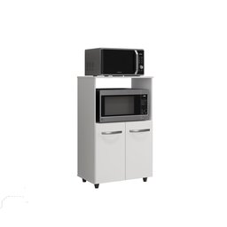 Armario Multiuso 2 Pts Forno Microondas ou Bebedouro Tais Cor Branco - 2