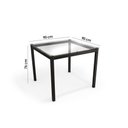 Ver imagem 4 de Sala de Jantar Completa Reno C/ Tampo de Vidro 90x90cm e 4 Cadeiras Hydra Plus Preto - Kappesberg