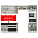 Ver imagem 3 de Armário de Cozinha Completa 290cm Branco/Preto/Branco Cristal Madesa 09