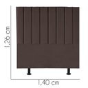 Ver imagem 3 de Cabeceira Estofada Casal 140CM Cora Courino Marrom - D A DECOR D&A Decor