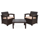 Ver imagem 1 de Conjunto Poltronas para Jardim 2 Lugares com Mesa de Jardim e Área Externa Rattan Syberflex