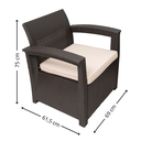 Ver imagem 3 de Conjunto Poltronas para Jardim 2 Lugares com Mesa de Jardim e Área Externa Rattan Syberflex