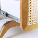 Ver imagem 3 de Mesa Cabeceira Ricco Baixa 1 Gaveta Laca com Palhinha Off White