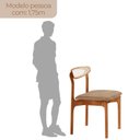 Ver imagem 3 de Conjunto com 2 Cadeiras Premium em Madeira Maciça Monaco Marrom Linho Palha/Imbuia Natural