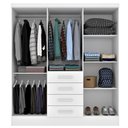 Ver imagem 4 de Guarda-Roupa Casal com 6 Portas e 4 Gavetas 180cm Multimóveis CR35481 Neve