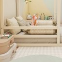 Ver imagem 7 de Cama Meia Casinha Infantil Ludika Mobília Branco/Acetinado