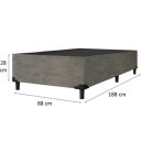 Ver imagem 2 de Base Cama Box Solteiro 0,88 x 1,88 x 0,28 Suede Amassado Lobbox - Cinza