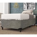 Ver imagem 1 de Base Cama Box Solteiro 0,88 x 1,88 x 0,28 Suede Amassado Lobbox - Cinza
