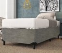 Ver imagem 1 de Base Cama Box Solteiro 0,88 x 1,88 x 0,28 Suede Amassado Lobbox - Cinza