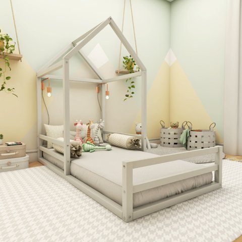 Cama Meia Casinha Infantil Ludika Mobília