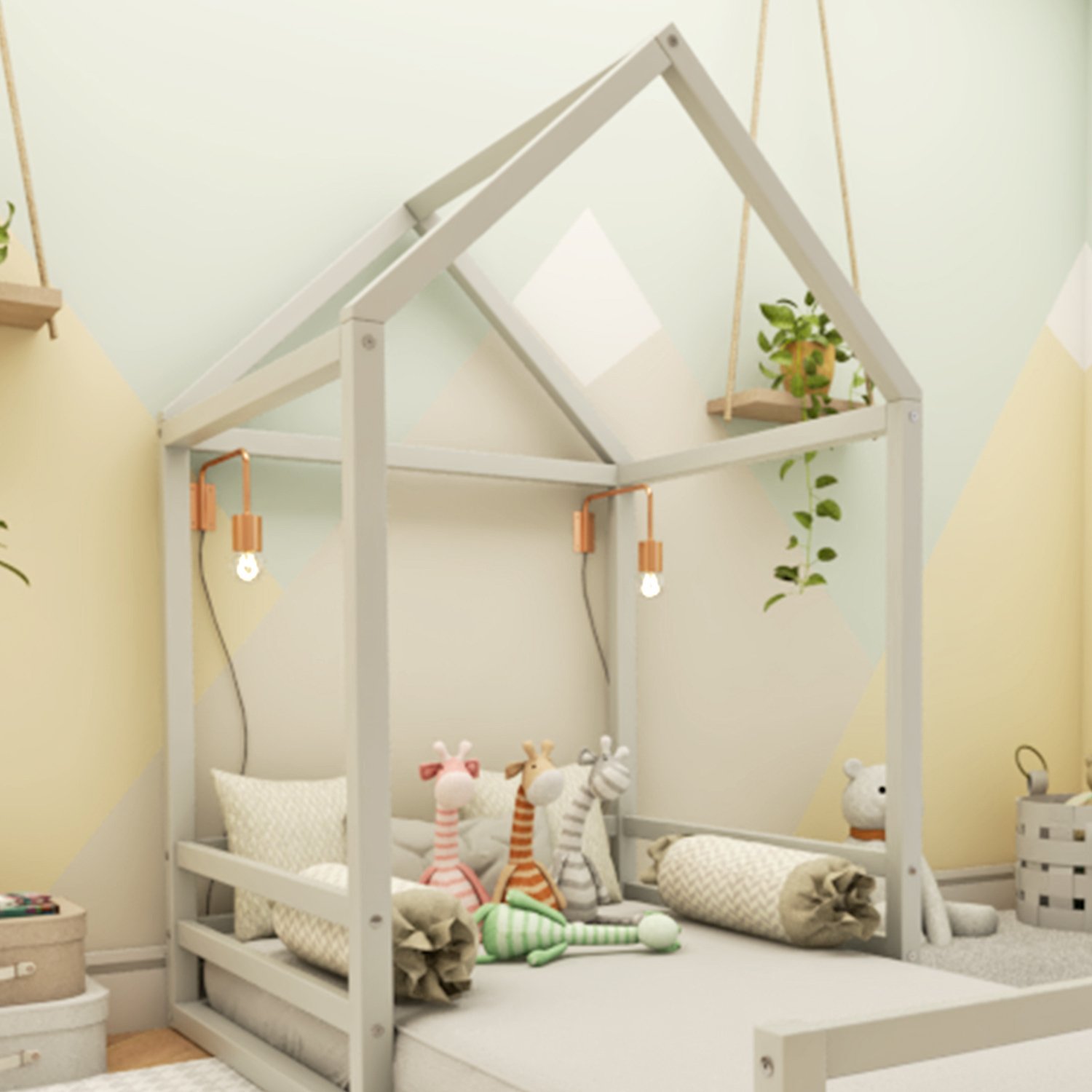 Cama Meia Casinha Infantil Ludika Mobília - 4