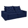Sofá Retrátil e Reclinável 3 Lugares Valência Evidence Suede Azul Marinho - 2