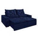Ver imagem 1 de Sofá Retrátil e Reclinável 3 Lugares Valência Evidence Suede Azul Marinho