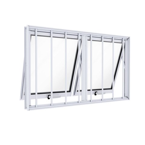 Janela de Alumínio Máximo Ar Duplo Horizontal com Grade 60x100cm Lucasa Ideale