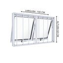 Ver imagem 2 de Janela de Alumínio Máximo Ar Duplo Horizontal com Grade 60x100cm Lucasa Ideale
