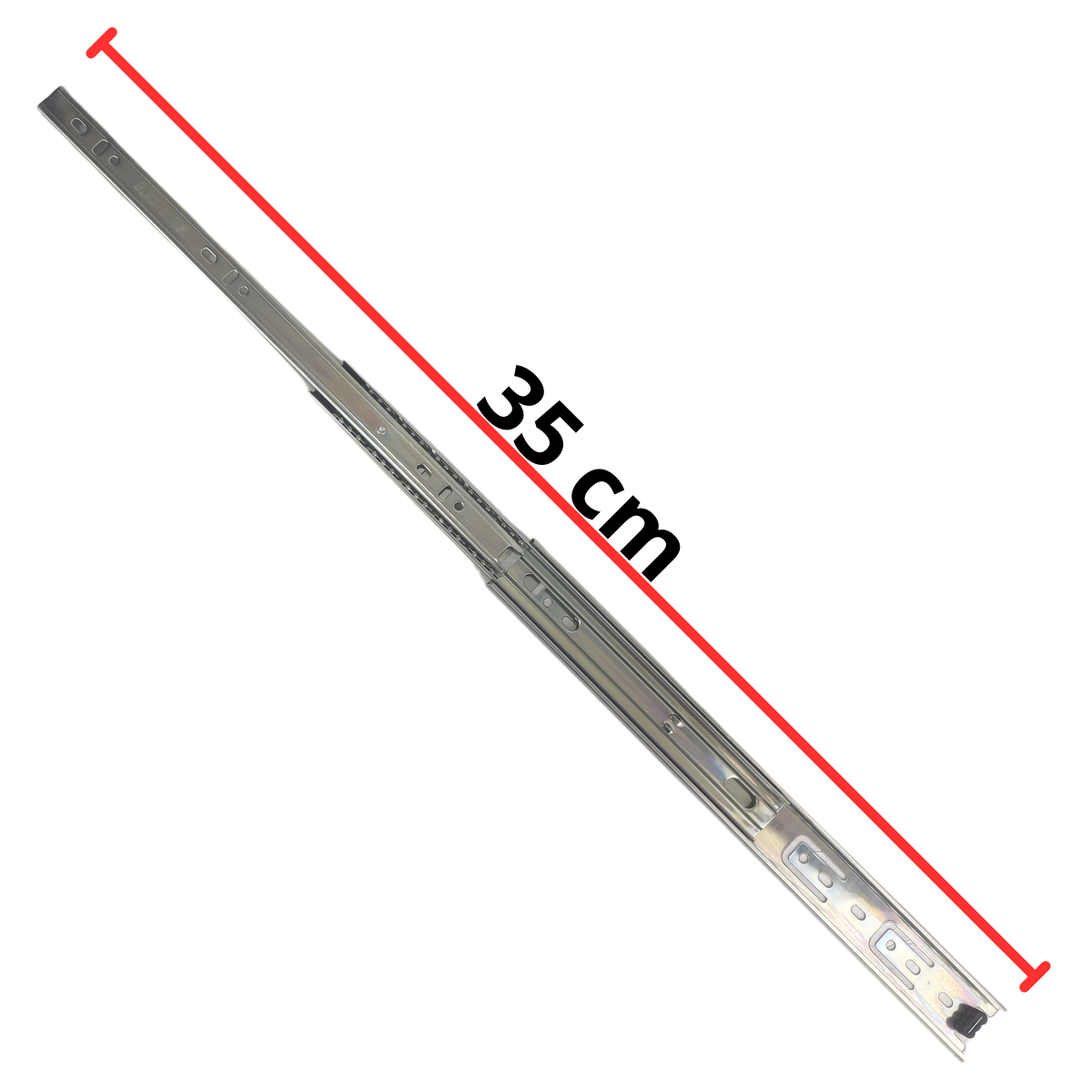 Corrediça Gaveta Trilho Telescópica para Móveis Par Corrediças Telescópico 35cm até 35kg - 5