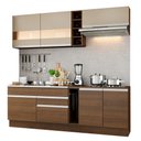 Ver imagem 3 de Armário de Cozinha Completa 220cm Rustic/Rustic/Crema Parma Madesa 02