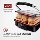 Ver imagem 3 de Sanduicheira Mondial Press Grill 180° Red Ceramic Preto/inox 2000w 127v - Pg-02