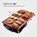 Ver imagem 2 de Sanduicheira Mondial Press Grill 180° Red Ceramic Preto/inox 2000w 127v - Pg-02