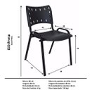 Ver imagem 4 de Jogo de Mesa 70x70 Comercial com 4 Cadeiras Iso Pretas