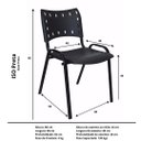 Ver imagem 5 de Jogo de Mesa 70x70 Comercial com 4 Cadeiras ISO Pretas