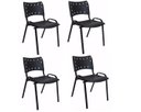 Ver imagem 4 de Jogo de Mesa 70x70 Comercial com 4 Cadeiras ISO Pretas