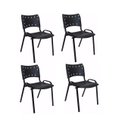 Ver imagem 4 de Jogo de Mesa 70x70 Comercial com 4 Cadeiras Iso Pretas