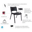 Ver imagem 6 de Jogo de Mesa 70x70 Comercial com 4 Cadeiras Iso Pretas