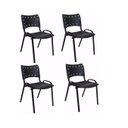 Ver imagem 3 de Jogo de Mesa 70x70 Comercial com 4 Cadeiras Iso Pretas