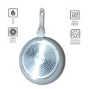 Ver imagem 2 de Panela Frigideira Wok C/ Tampa 28cm 3,4 Litros Fogão Indução Brinox:vanilla/baunilha