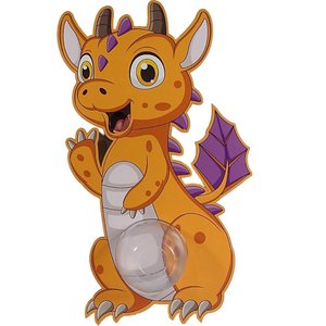 Cofrinho Infantil de Dragão Cofre para Moedas de Parede Grande em Mdf Zanline
