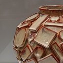 Ver imagem 6 de Vaso Decorativo Enfeite Casa Cerâmica 21x26x26cm Bege
