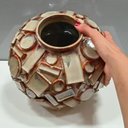 Ver imagem 5 de Vaso Decorativo Enfeite Casa Cerâmica 21x26x26cm Bege
