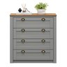 Cômoda 4 Gavetas Madeira Maciça Bolton Cinza - 7