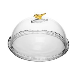 Queijeira Golden Bird 20cm com Tampa Cristal - 3
