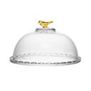 Ver imagem 1 de Queijeira Golden Bird 20cm com Tampa Cristal