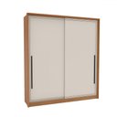 Ver imagem 2 de Guarda-roupa Casal Valência 2 Portas 2 Gavetas Freijó/creme - Politorno