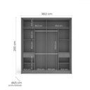 Ver imagem 4 de Guarda-roupa Casal Valência 2 Portas 2 Gavetas Freijó/creme - Politorno