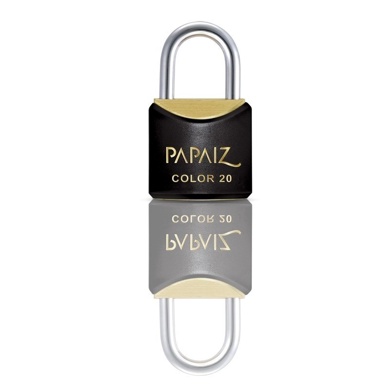 Cadeado com Chave 20mm Latão Preto Color Line Papaiz
