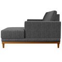 Ver imagem 5 de Sofá Living 200cm 3 Lugares com Chaise Direito Kayrós D05 Linho Chumbo - Mpozenato