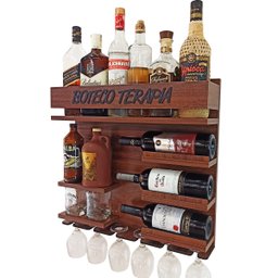 Barzinho Adega Parede - Boteco Terapia - 54 x 51 Imbuia - 5