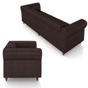 Ver mais imagens de Conjunto de Sofá Sala de Estar Stanford Chesterfield 2 e 3 Lugares 200cm/240cm Pés Madeira Couro Win